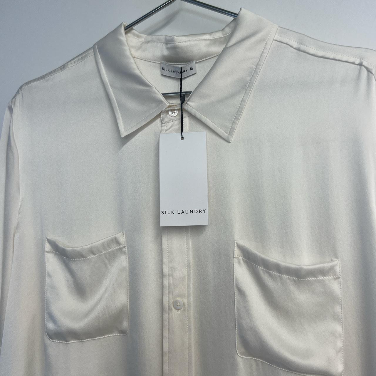 Silk laundry white 100% silk shirt brand new rrp 320 - Depop