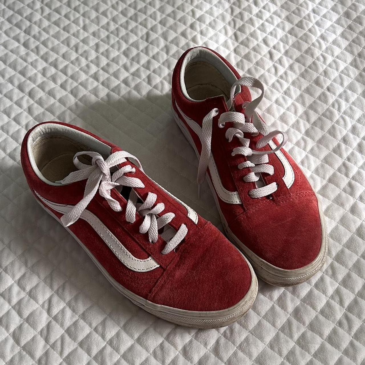 Red scotchgard vans size 6.5 women s and 5 men s. Depop