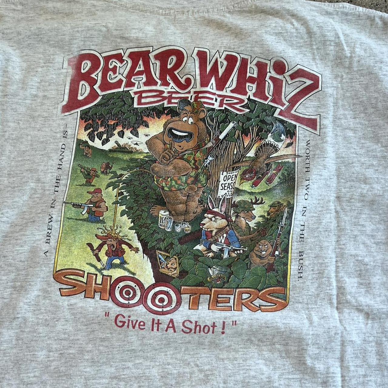 Vintage Y2K Streetwear Humad Parody Bear Whiz Beer - Depop