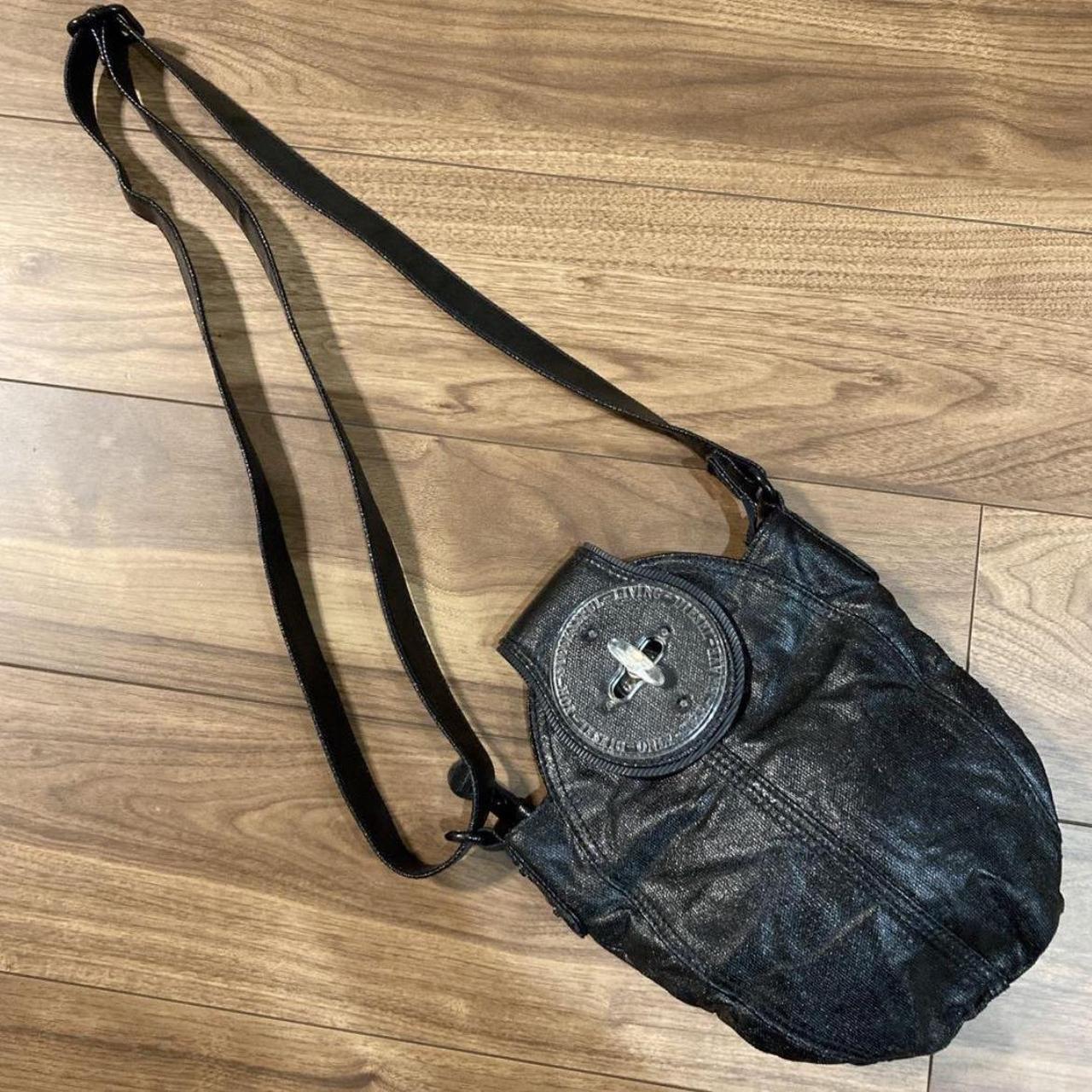 black diesel crossbody bag with a turnlock unique...