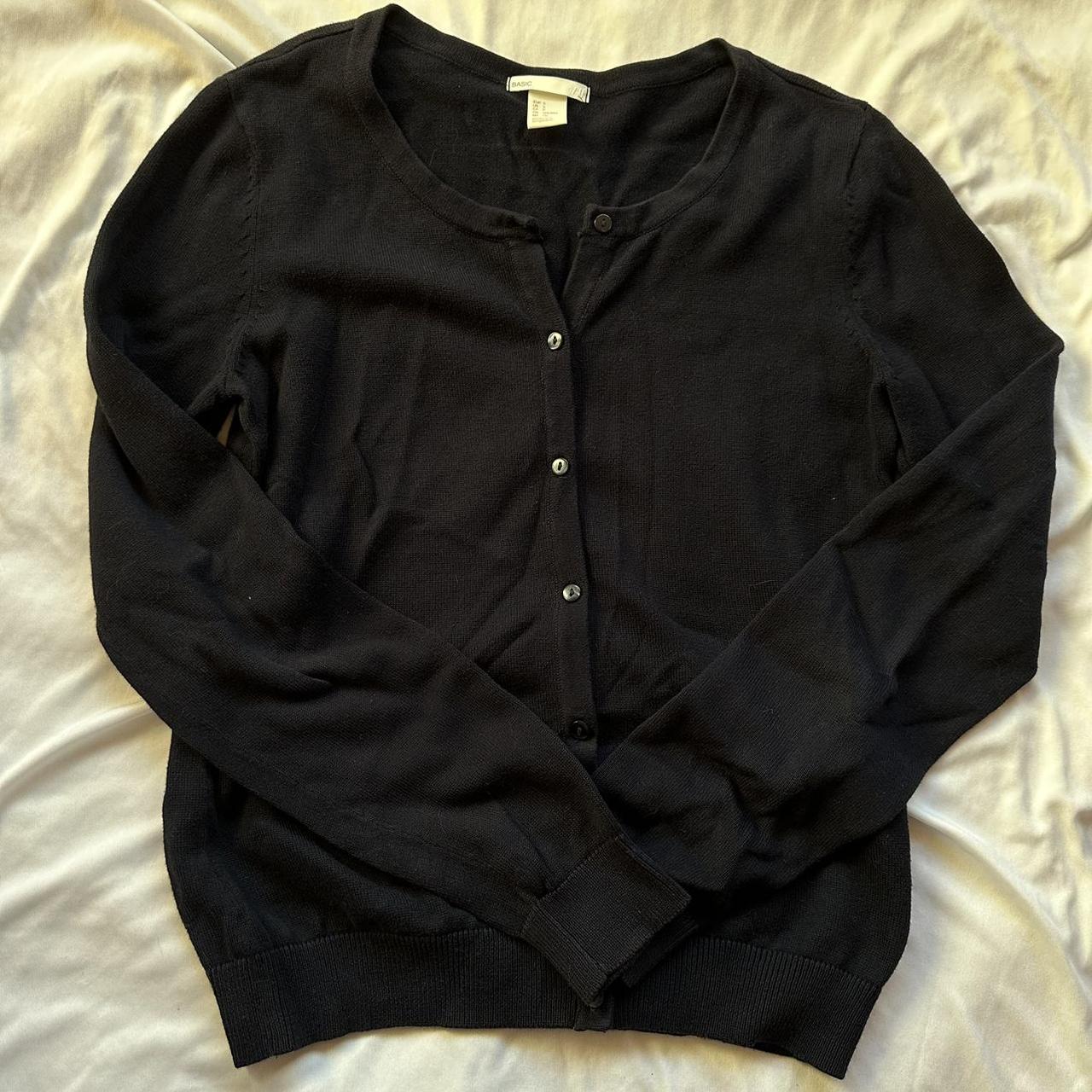 H&M Women's Black Cardigan Depop