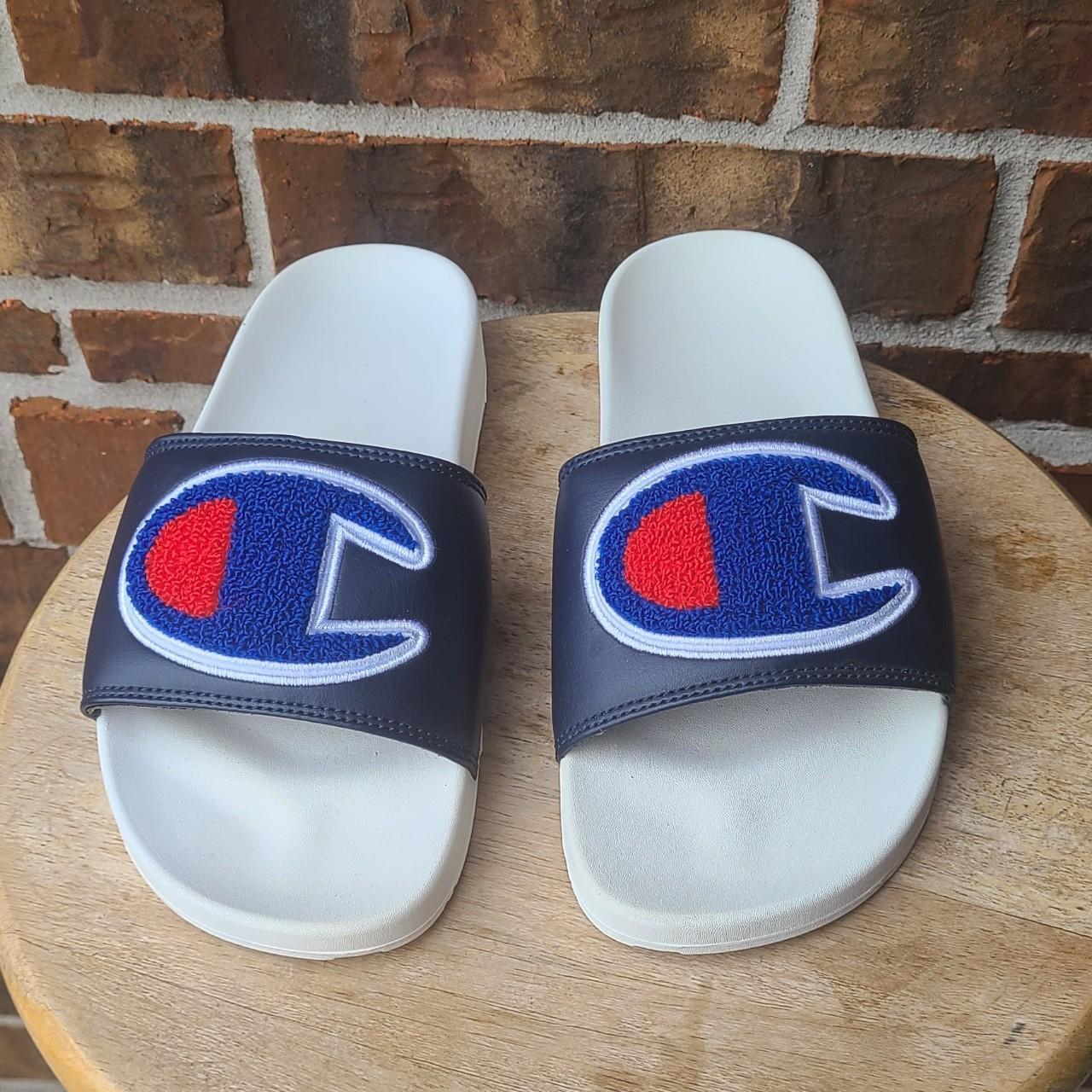 Champion chenille cheap slides