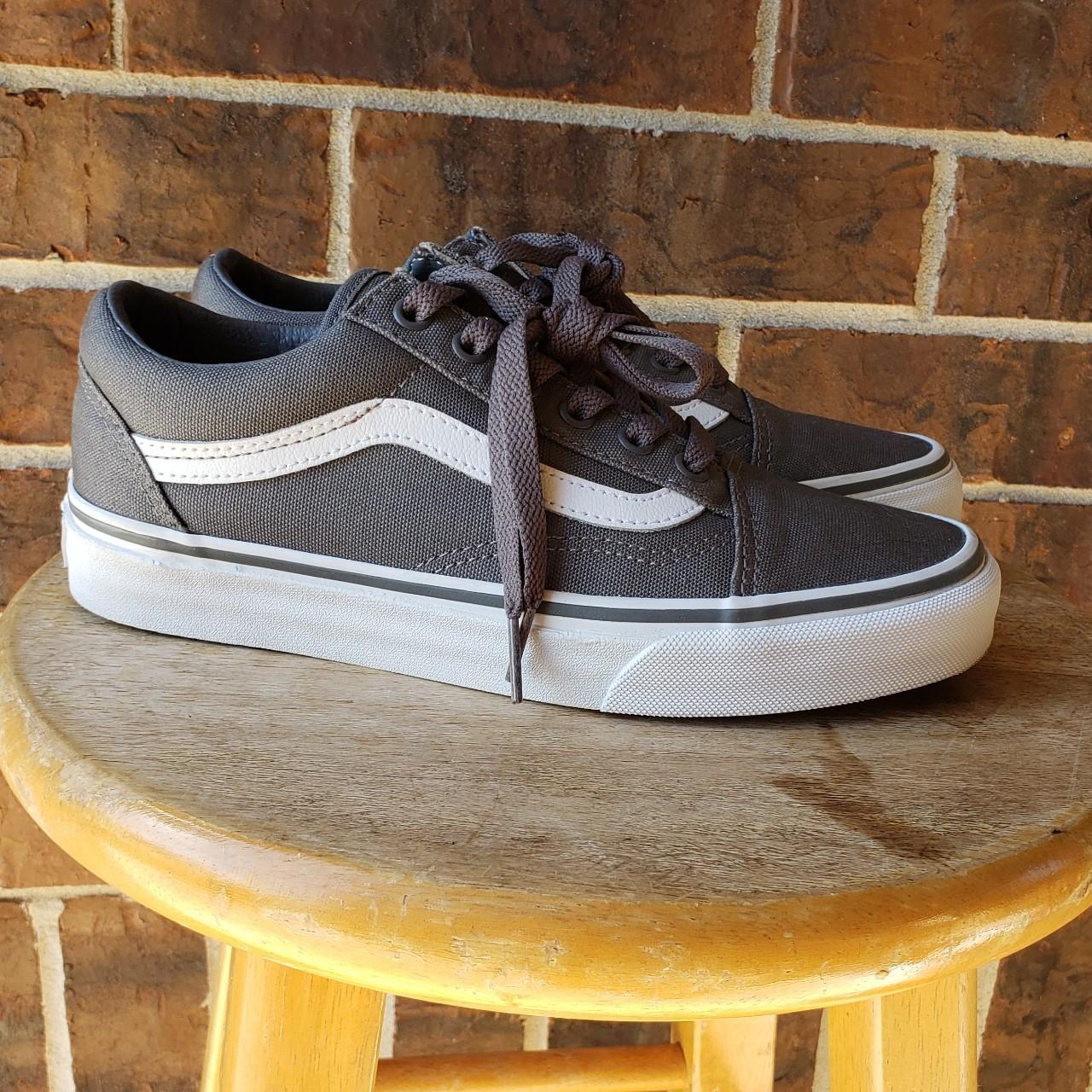 Dark grey vans womens best sale