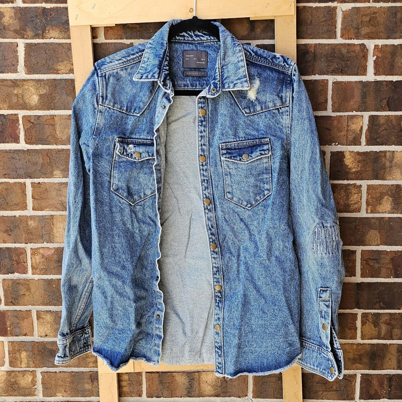 Medium wash hotsell denim jacket mens