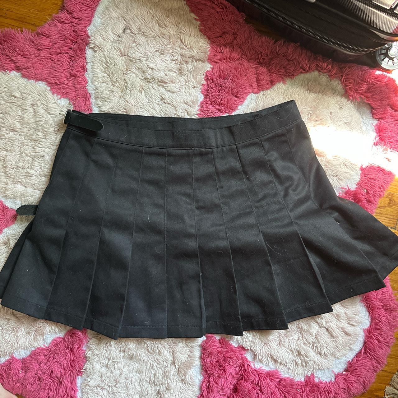 brandy melville black mini skirt waist 14.5 in Depop