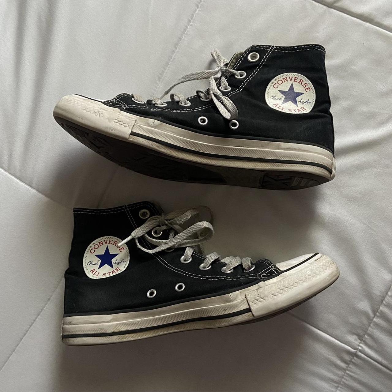 black classic all star high top converse these... - Depop