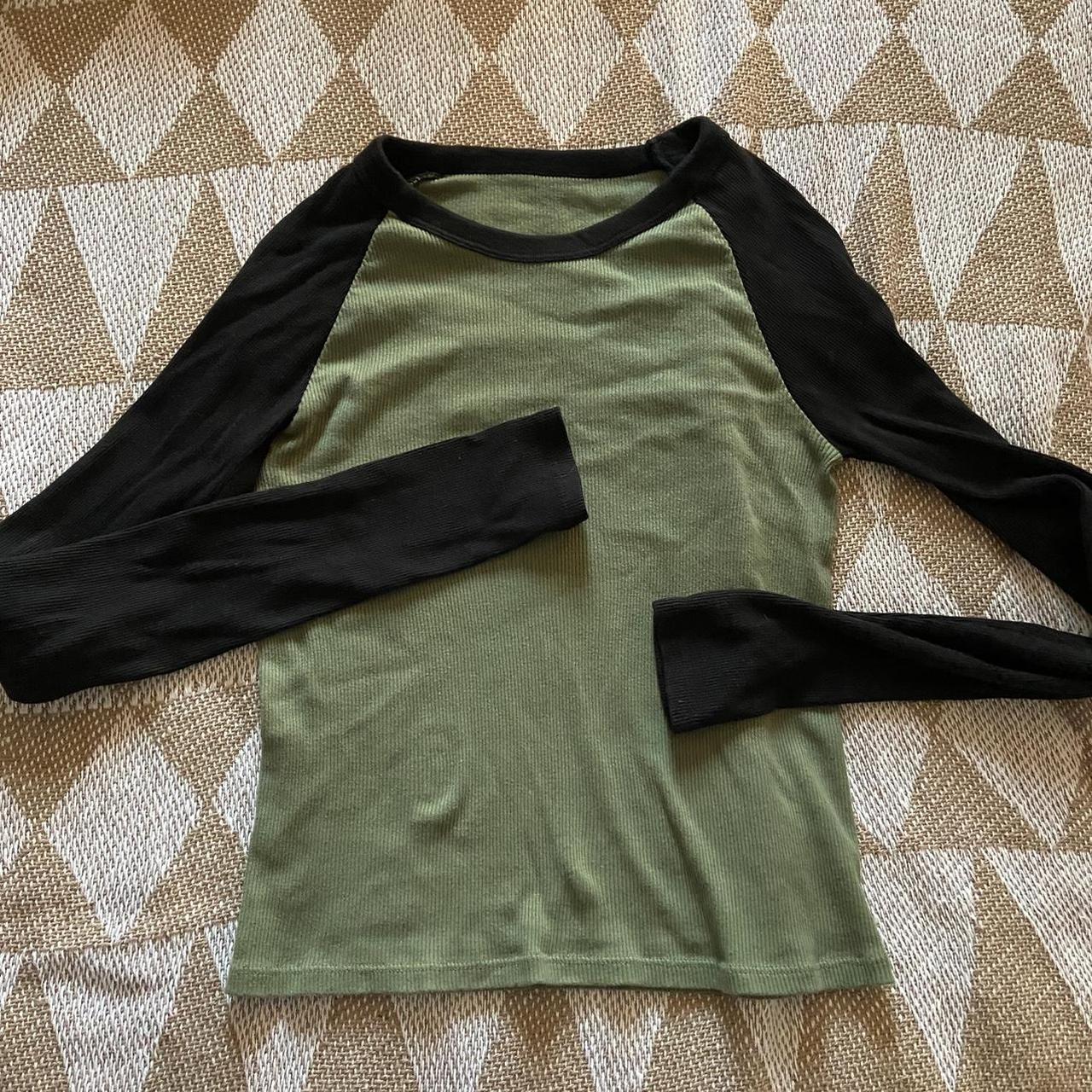 brandy melville black and green bella long sleeve... Depop