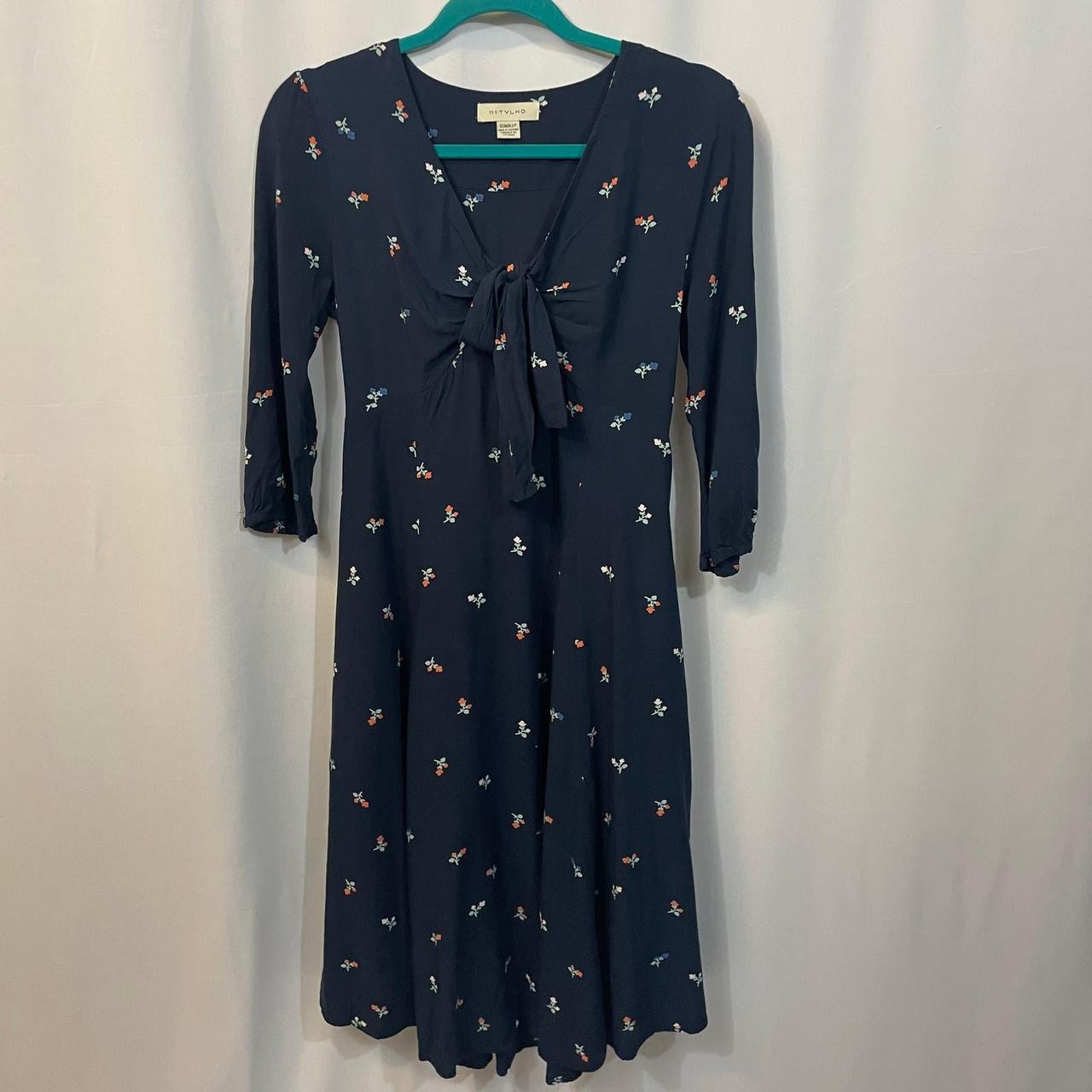 Anthropologie 11 1 TYLHO Acadie Neck Dress Floral... - Depop