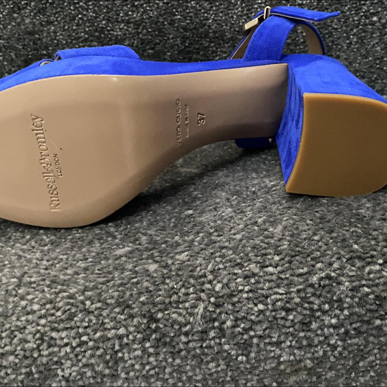 Russel and bromley ladies blue platform strapped... Depop