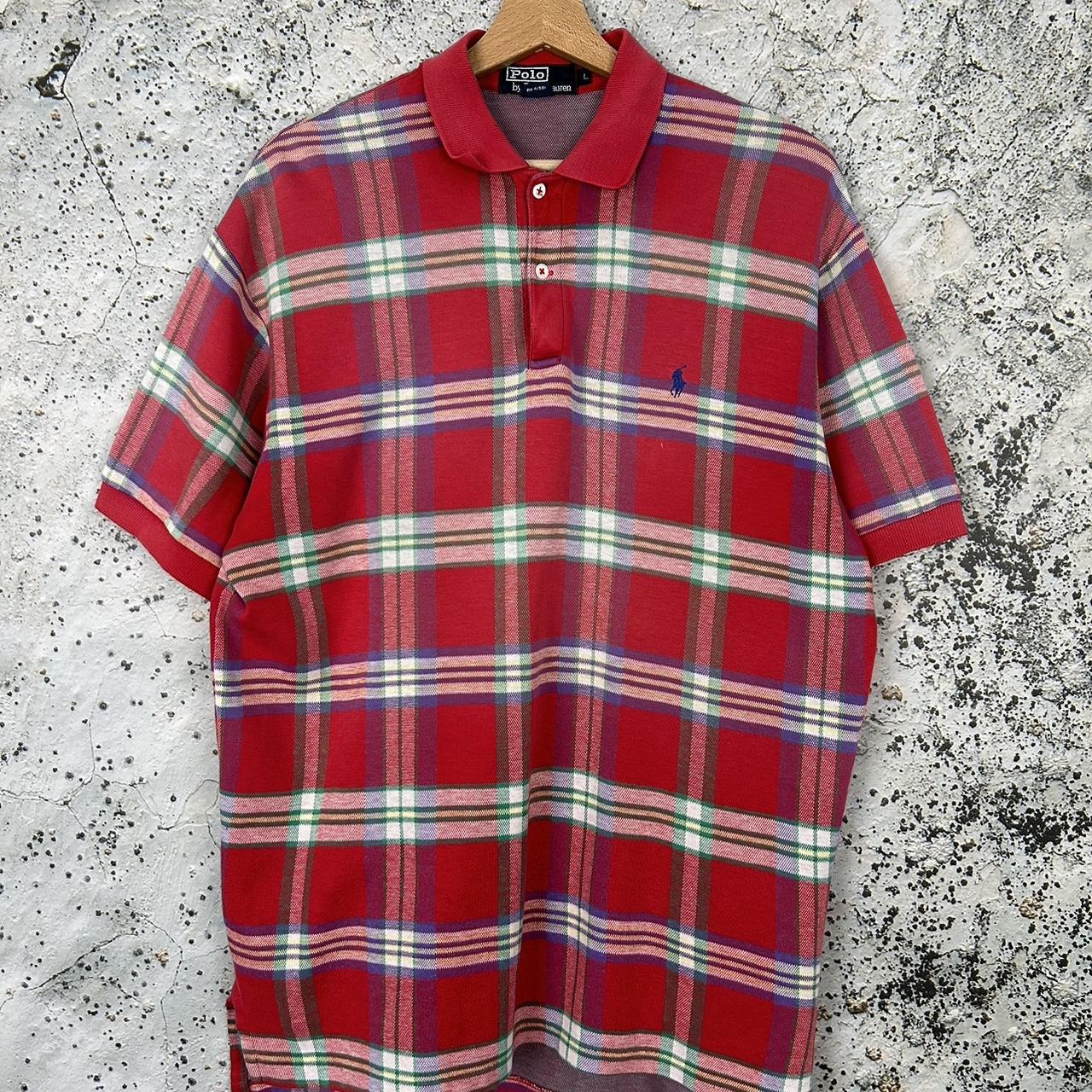 Vintage Polo Ralph Lauren 90s Luxury Checkerd Rare... - Depop