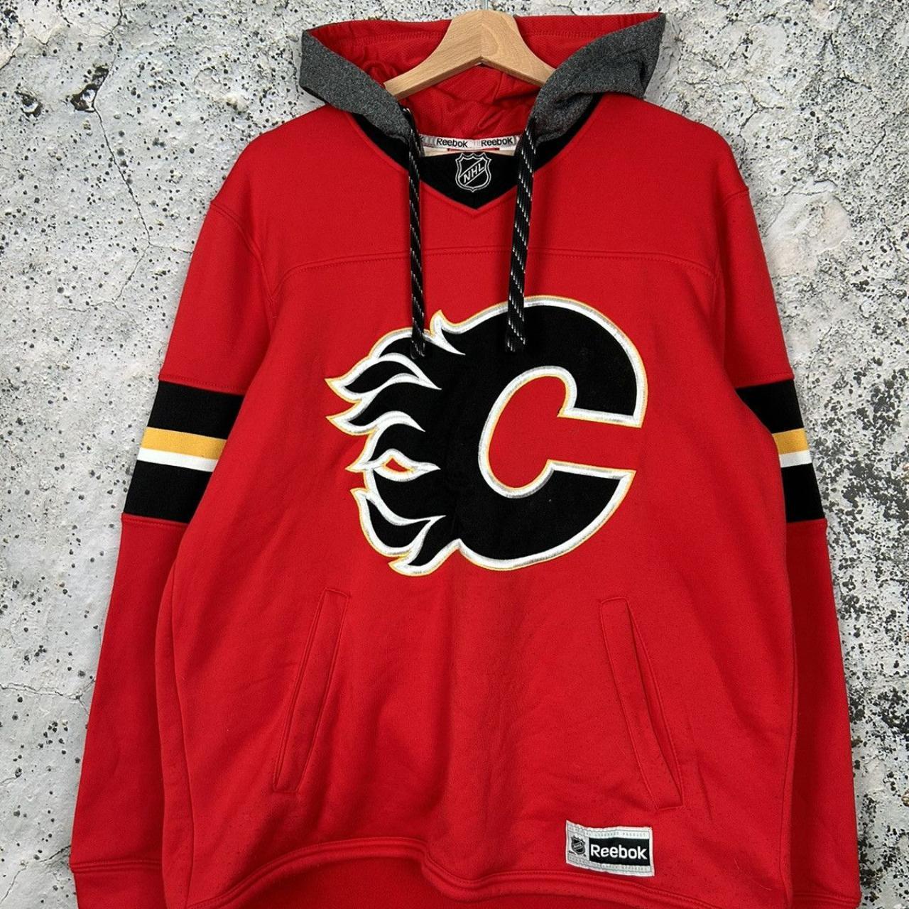 Vintage Calgary Flames NHL Reebok Jersey Hockey Rare. Depop