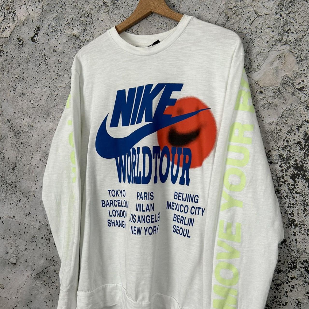 Nike World Tour Graphic Crewneck Streetwear | Depop