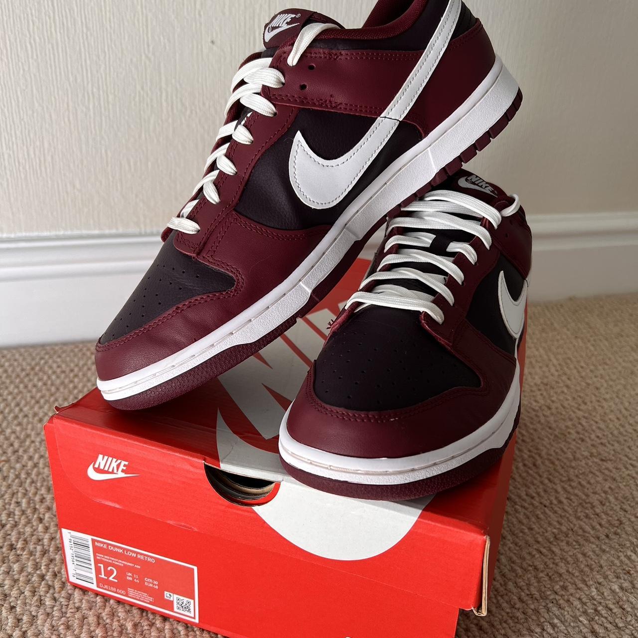 Nike dunk low retro - dark beetroot/burgundy... - Depop