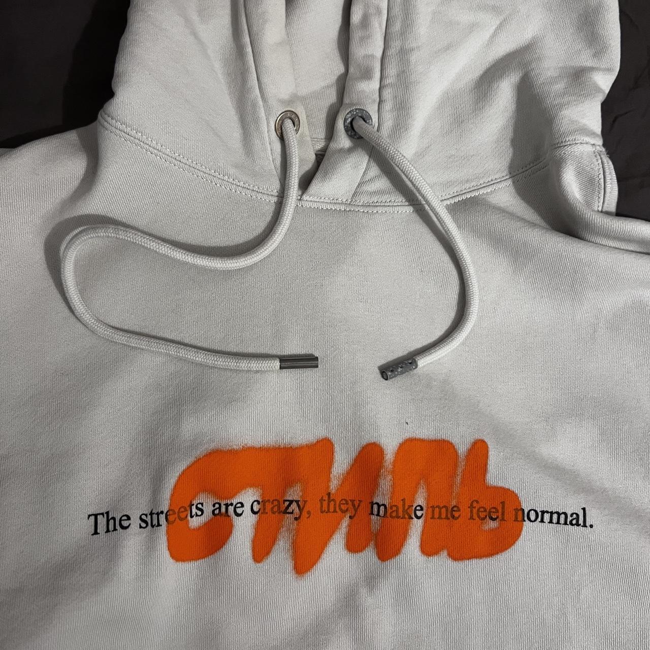 Heron Preston Men's Orange and Cream Hoodie (4)