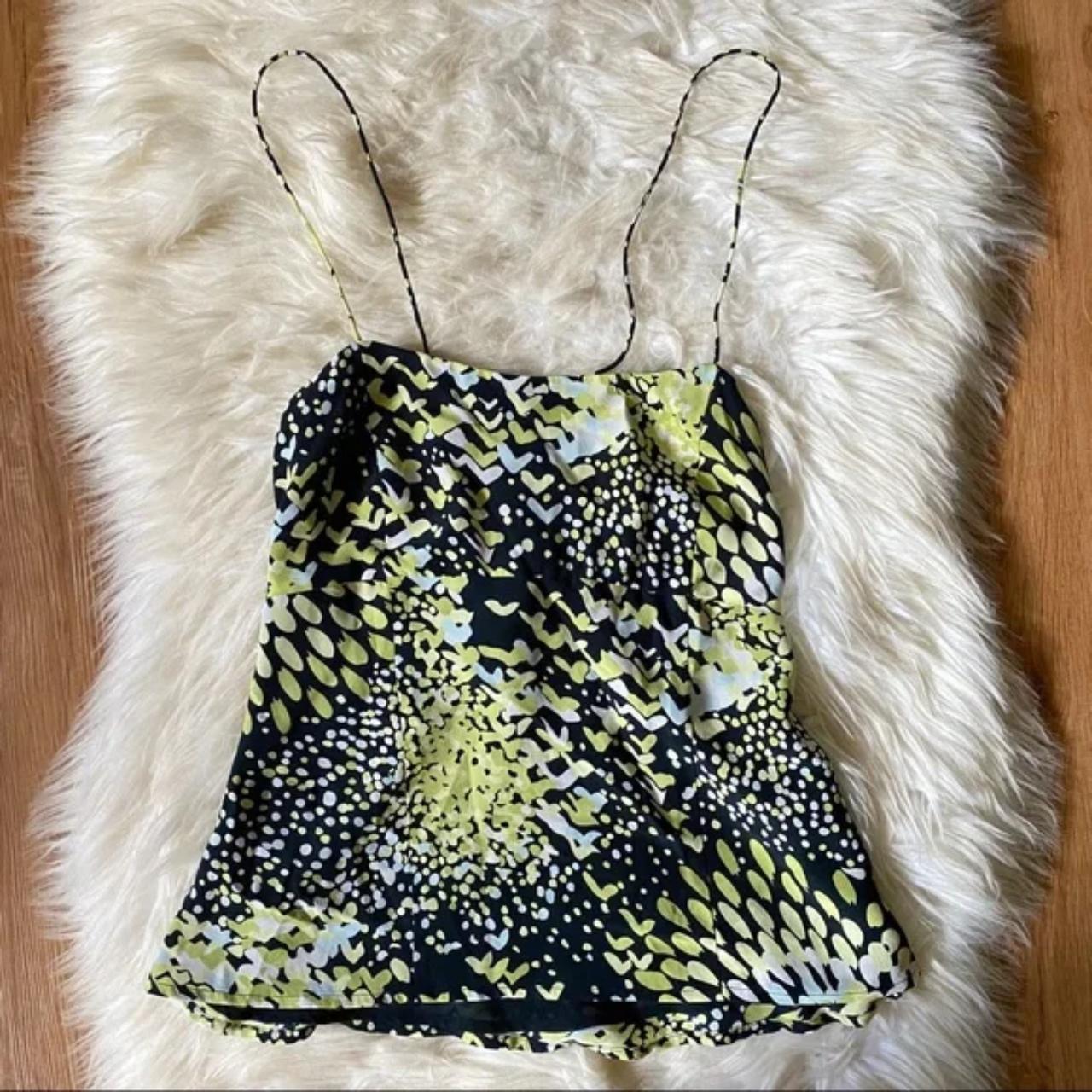 The Limited Silk Y2K Lace Up Cami Zipper on the... - Depop