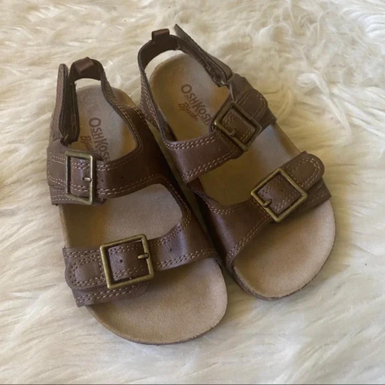 OshKosh B'gosh Girls Brown Sandals Size 10 Girls.... - Depop