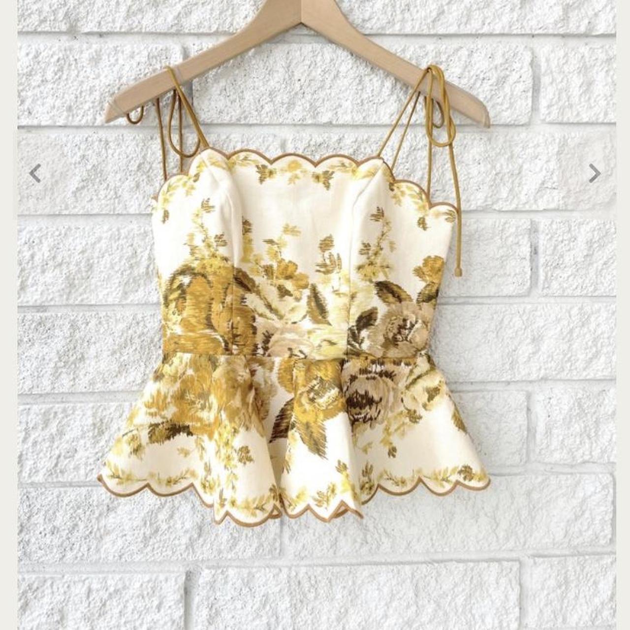 Zimmermann Women's Yellow and White Vest (2)