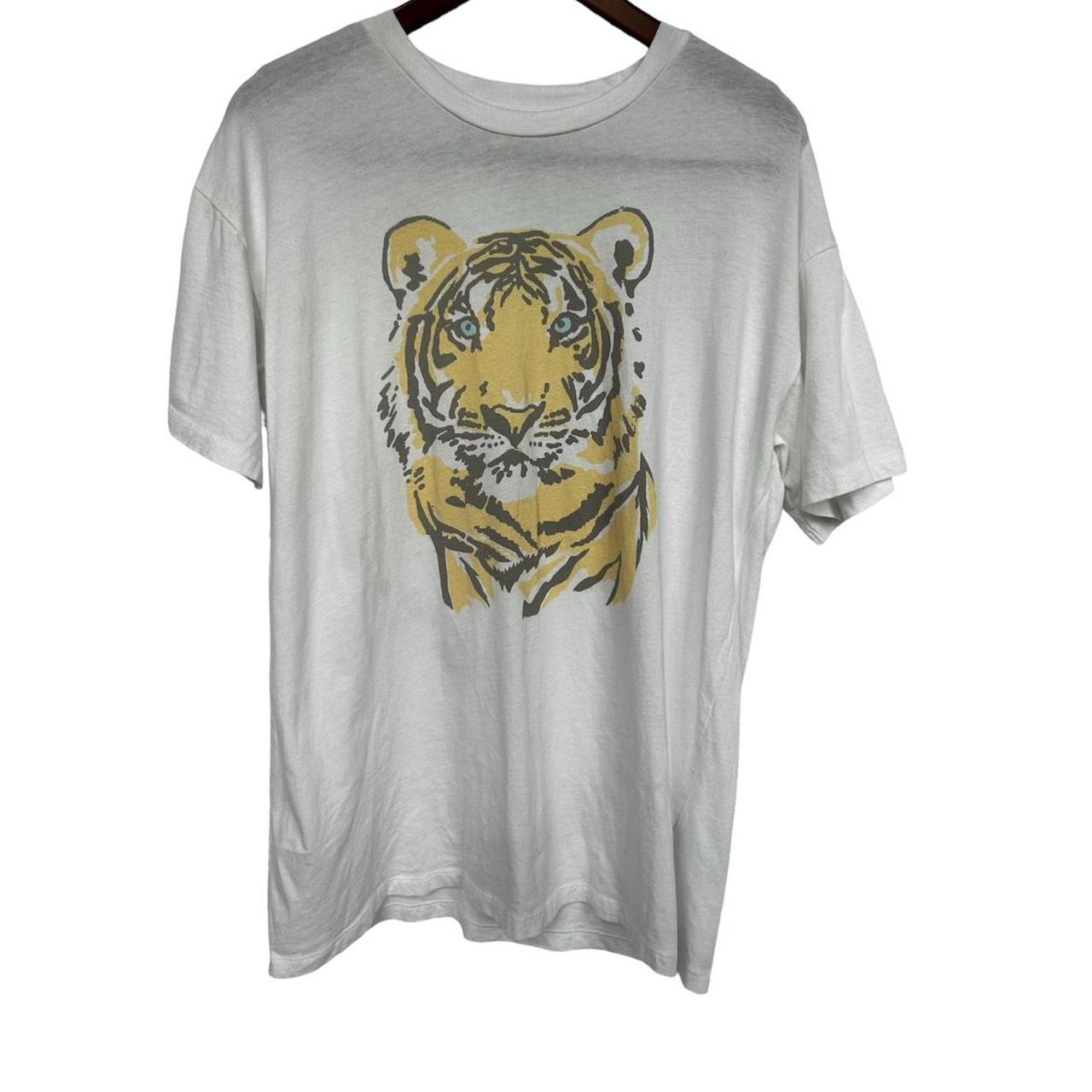 Women's Oversized Tiger Tee in Faded Black