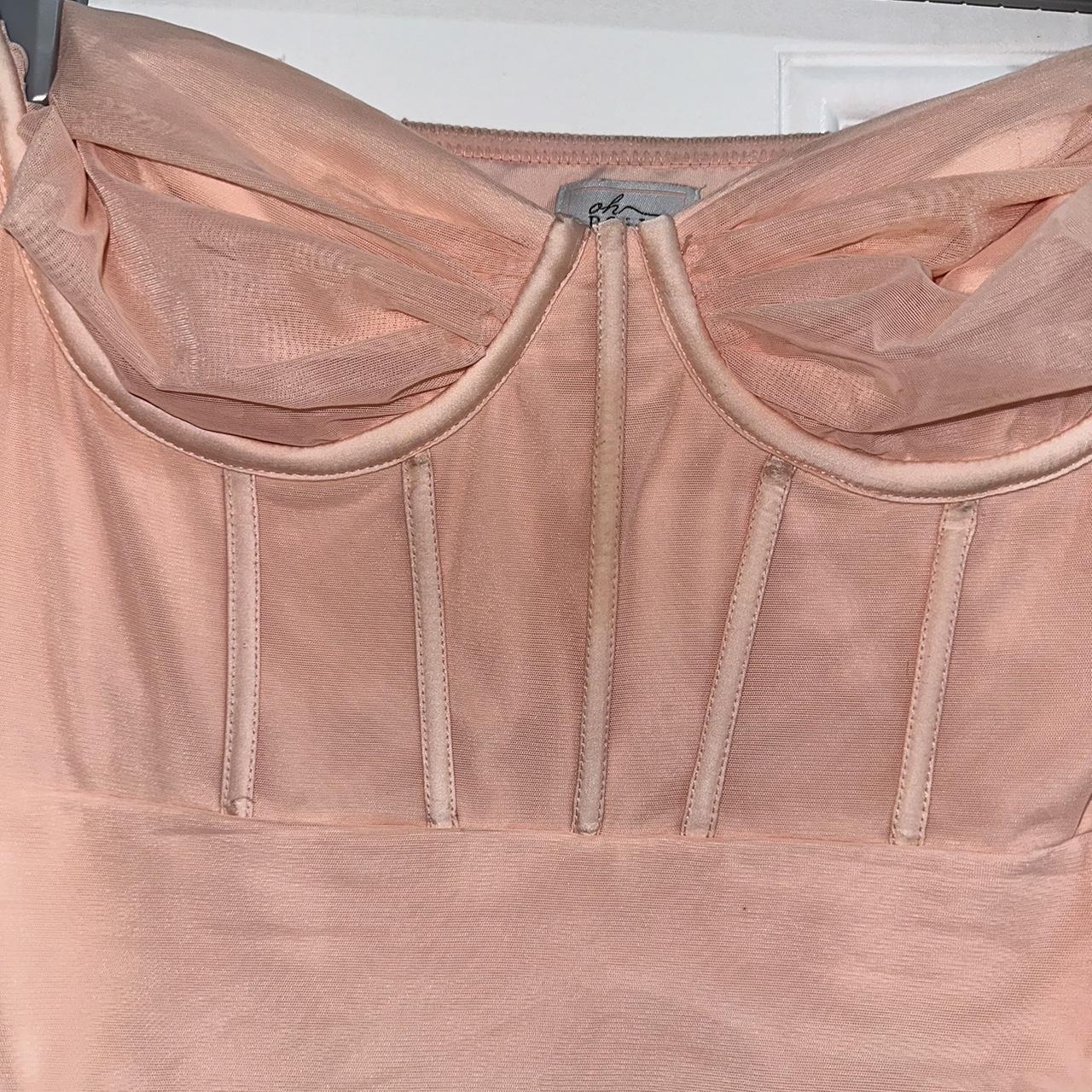 Oh Polly Pink Corset Dress Open To Offers Depop 9378