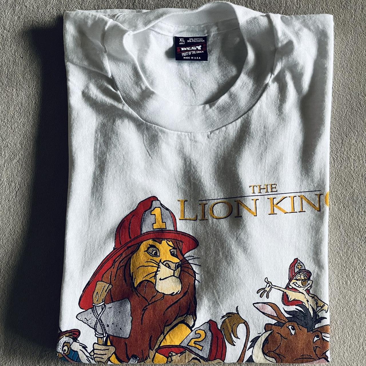 Vintage 90s Lion King Tee Cotton poly blend single... - Depop