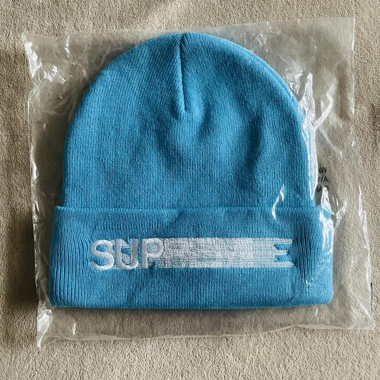 特集 Supreme Motion Logo Beanie Bright Blue - 帽子