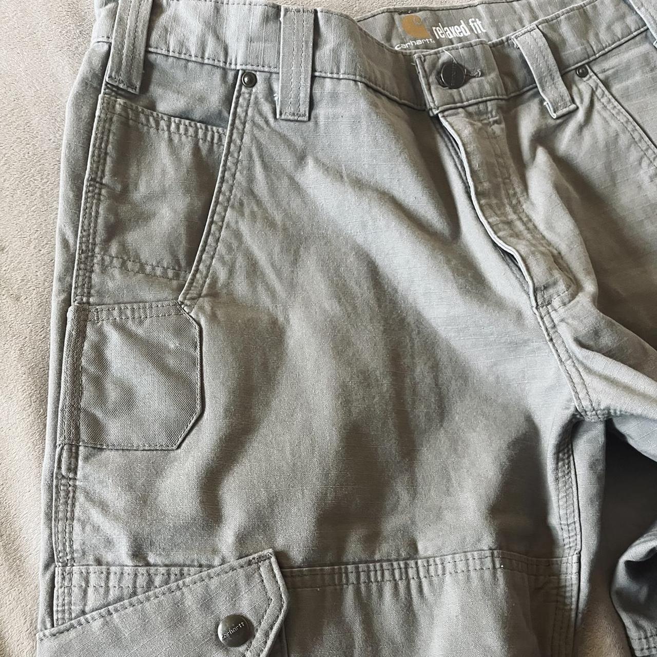 Carhartt Original Fit Insulated Grey Pants Fleece - Depop