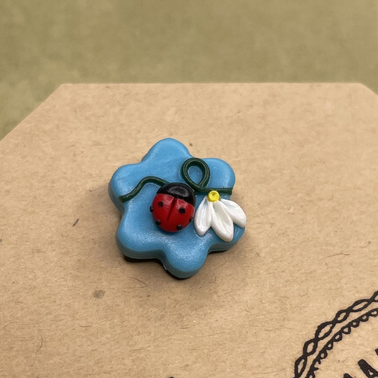 Handmade Crying Cursed Emoji Clay Pin This pin is - Depop