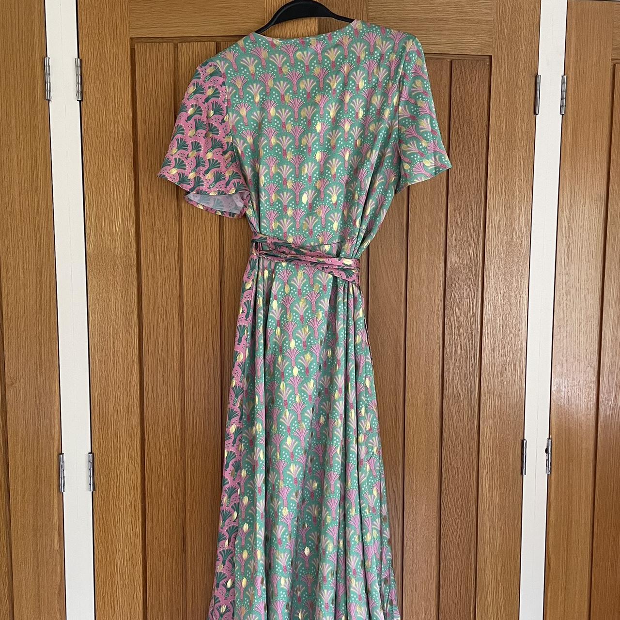 NEW Never fully dressed green and pink midi wrap... - Depop