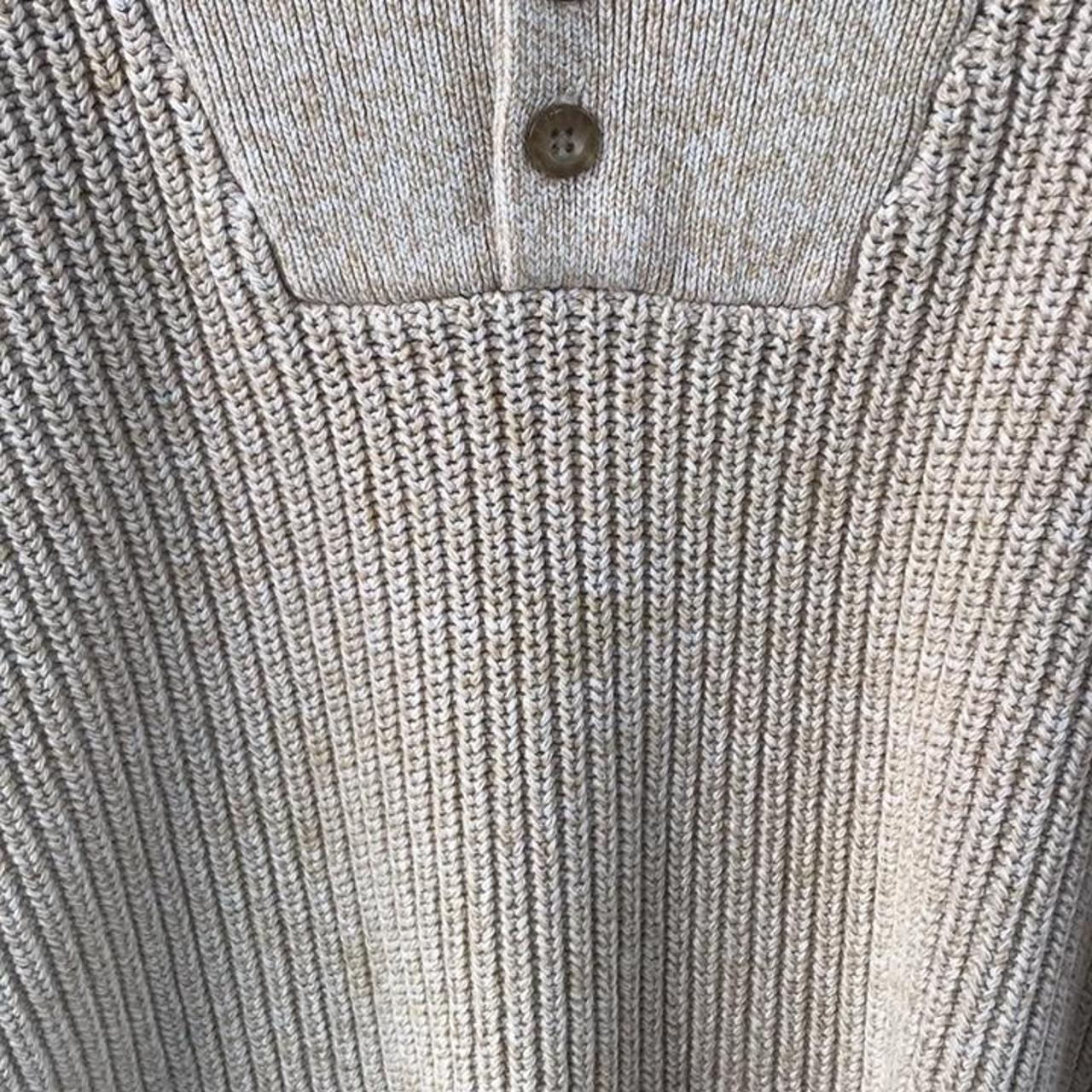 Eddie Bauer Men's Cream And Tan Jumper 