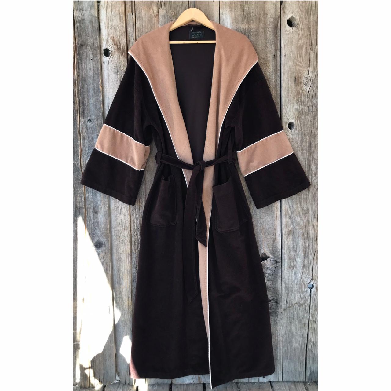 Vintage 1980s era full length hooded robe by... Depop