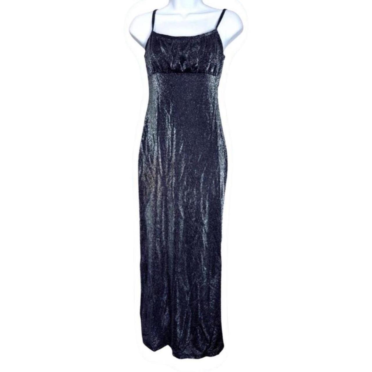 90s vampy whimsygoth metallic dress size 3 Super... - Depop