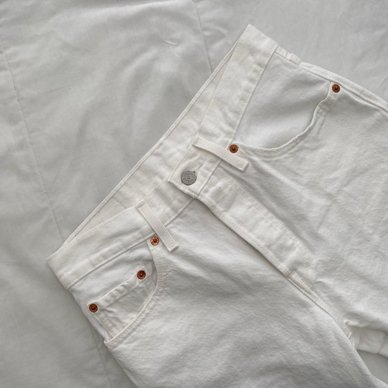 Levis white shop ripped jeans