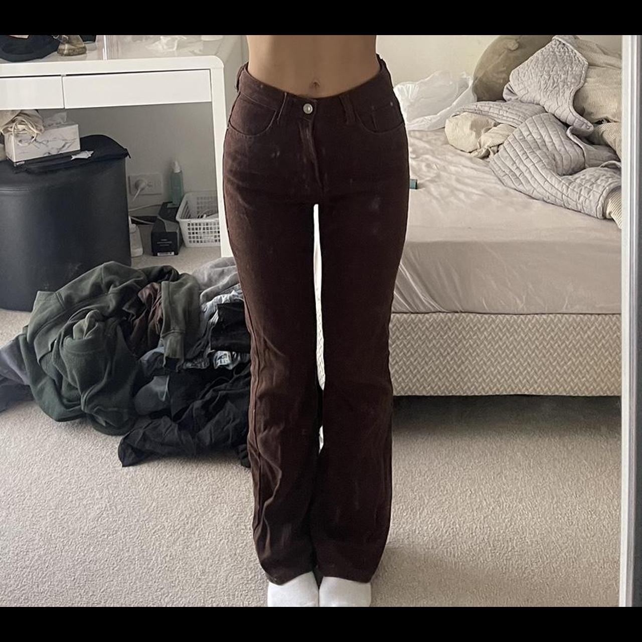 princess polly brown flared jeans - Depop