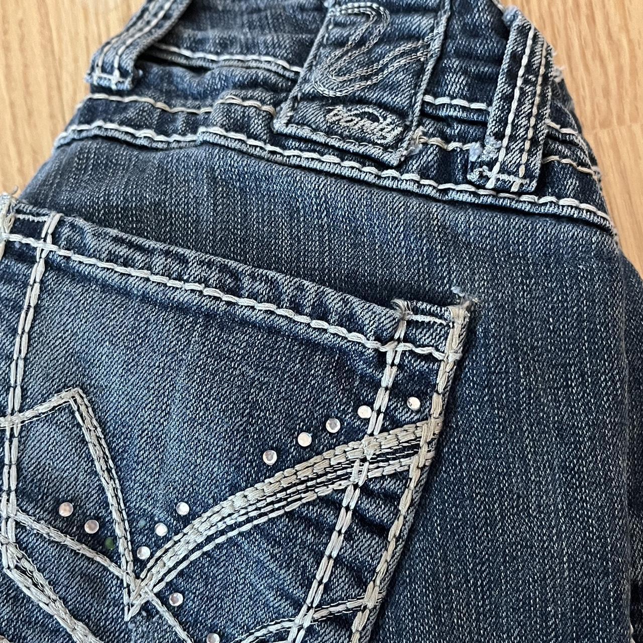 vintage low rise dark wash bootcut/flared jeans!... - Depop