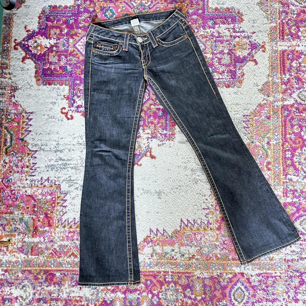 the coooolest pair of low waisted true religion... - Depop