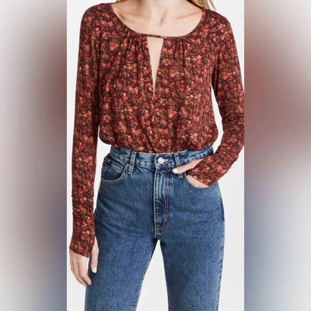 Free People, Tops, Nwt Free People Kaya Floral Bodysuit