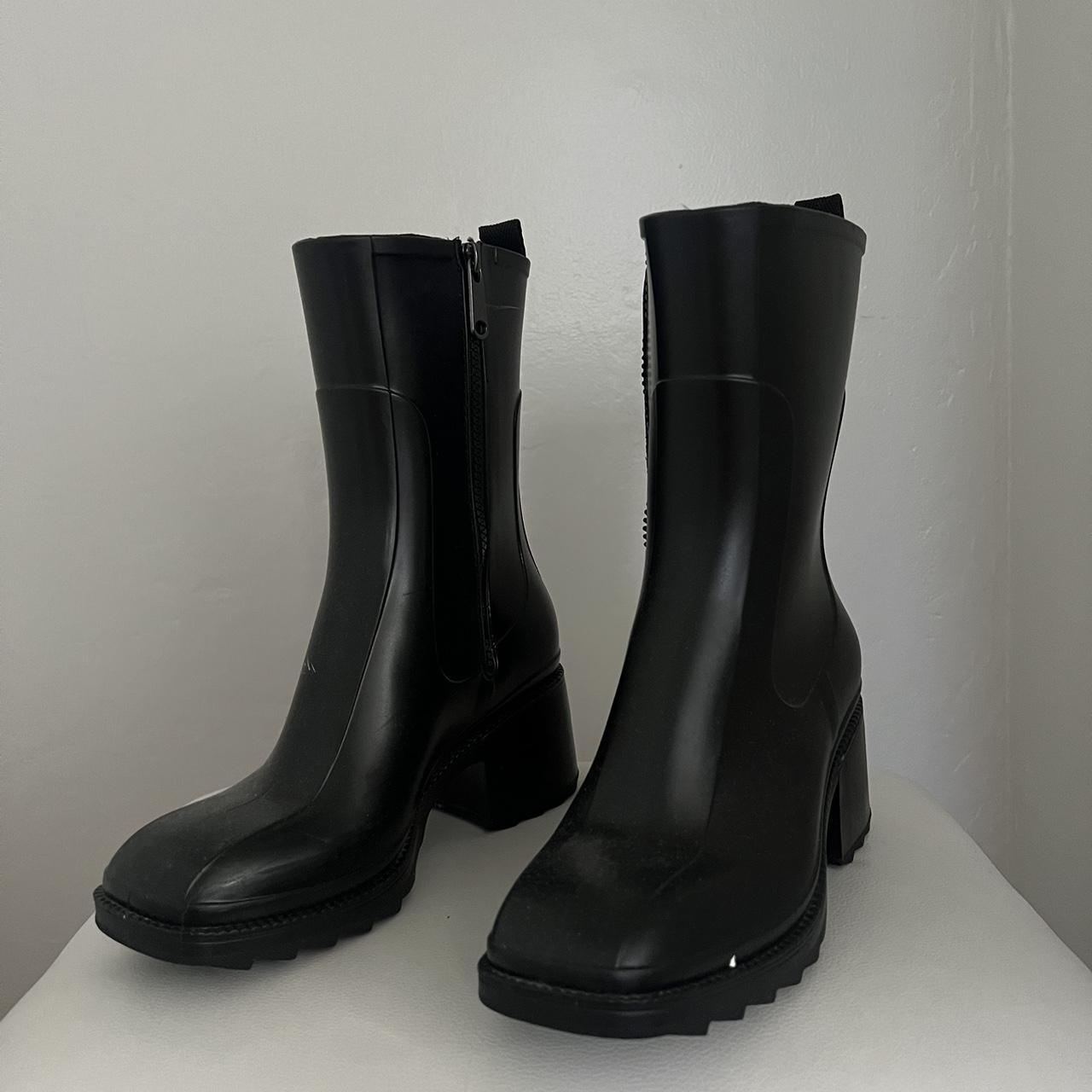 Ardene platform black faux leather boots! (Price... - Depop