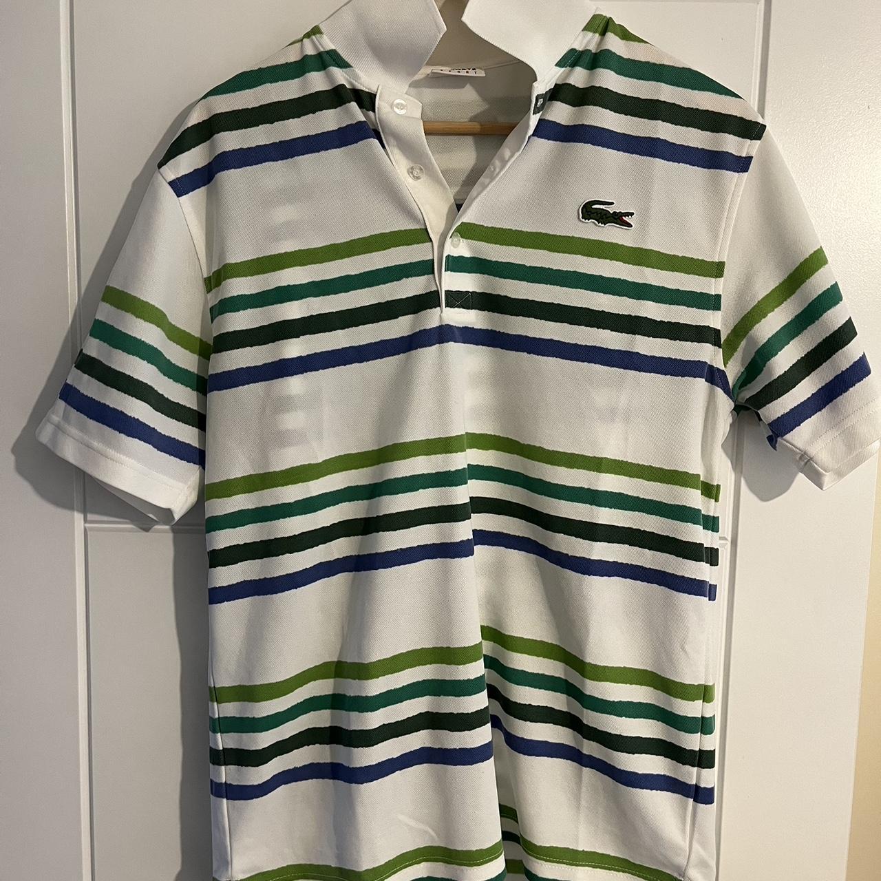 Lacoste Sport Stripe Polo Size 3 (Small / Medium)... - Depop