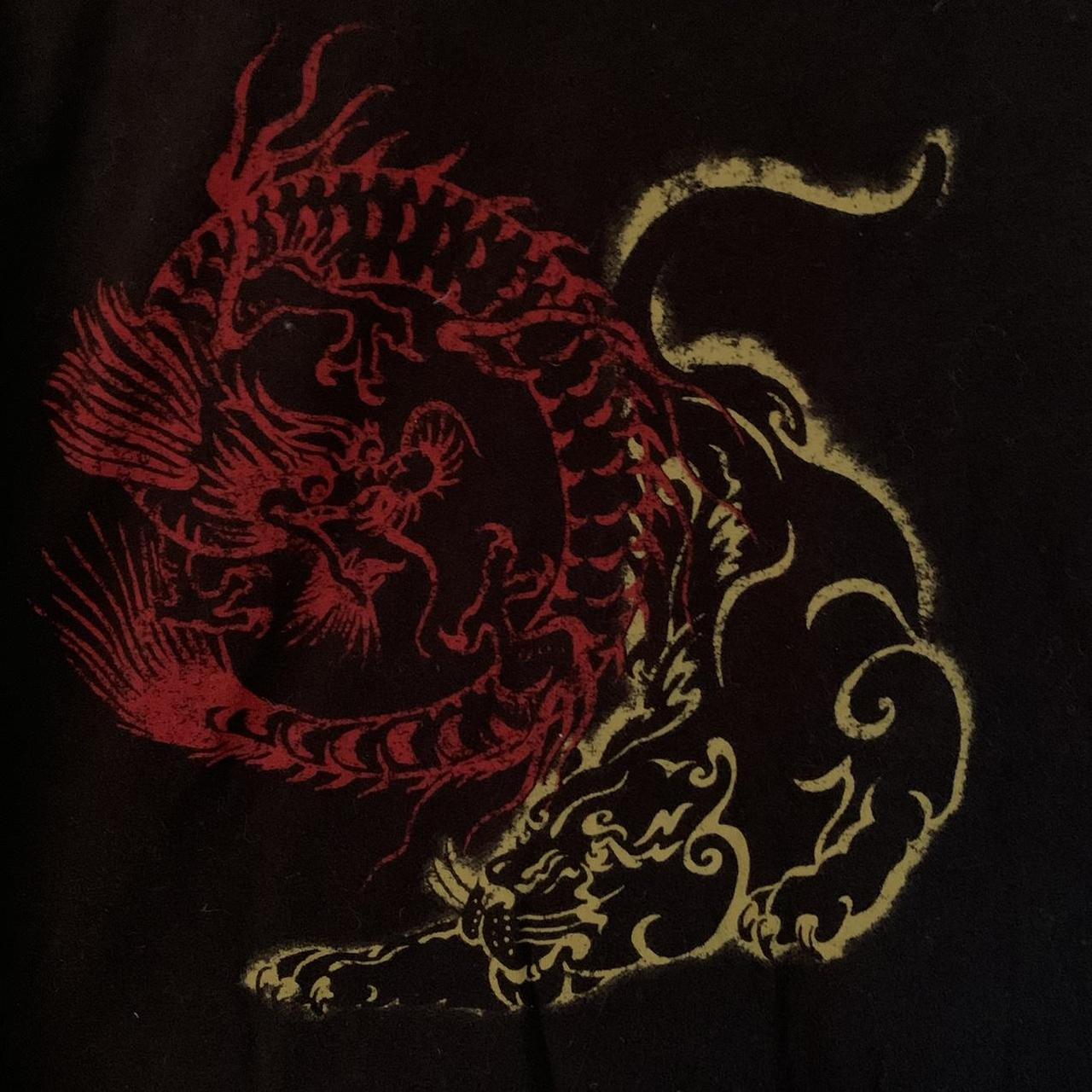 lucky brand dragon and lion long sleeve black shirt! - Depop