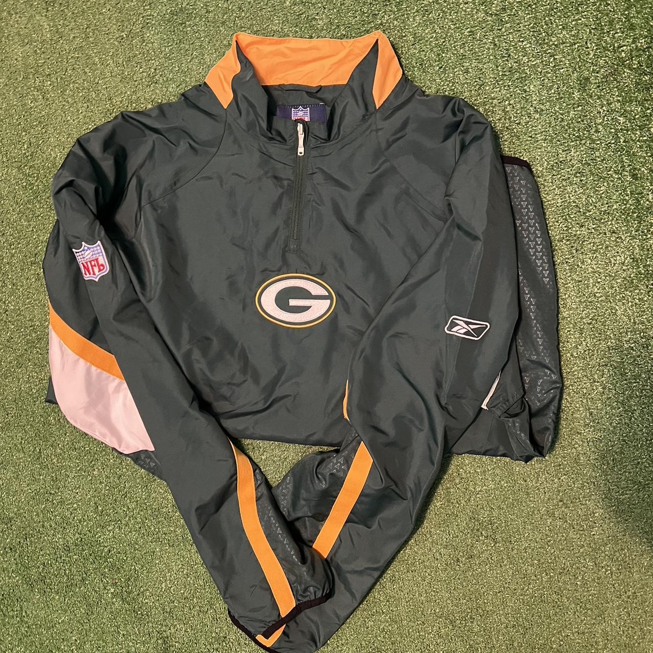 Vintage Reebok NFL Green Bay Packers Windbreaker - Depop