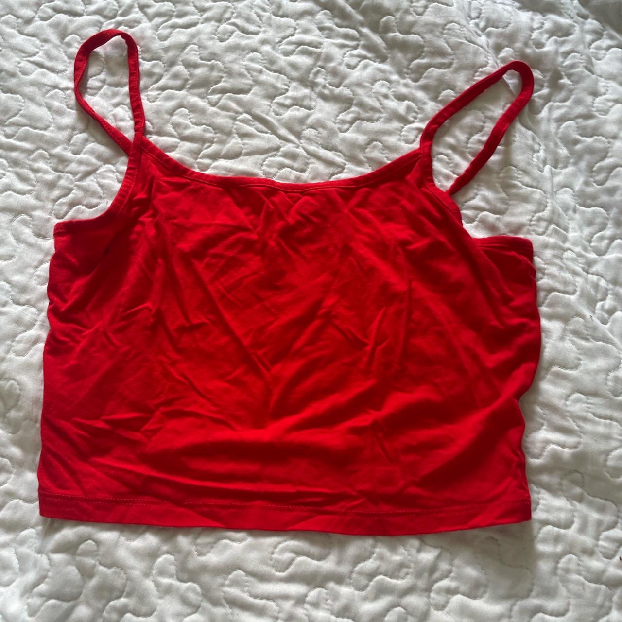 red shein cami, only worn a few times. Such a nice... - Depop