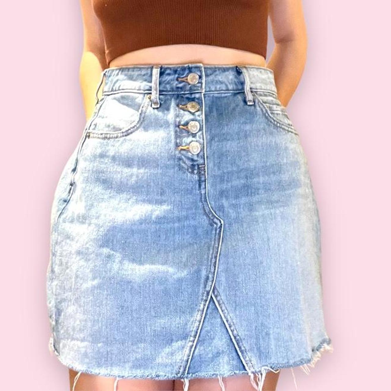 Target ripped jean discount skirt