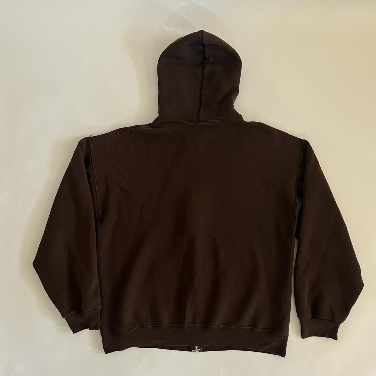Brown Russell Zip Up Hoodie Jacket Super soft,... Depop