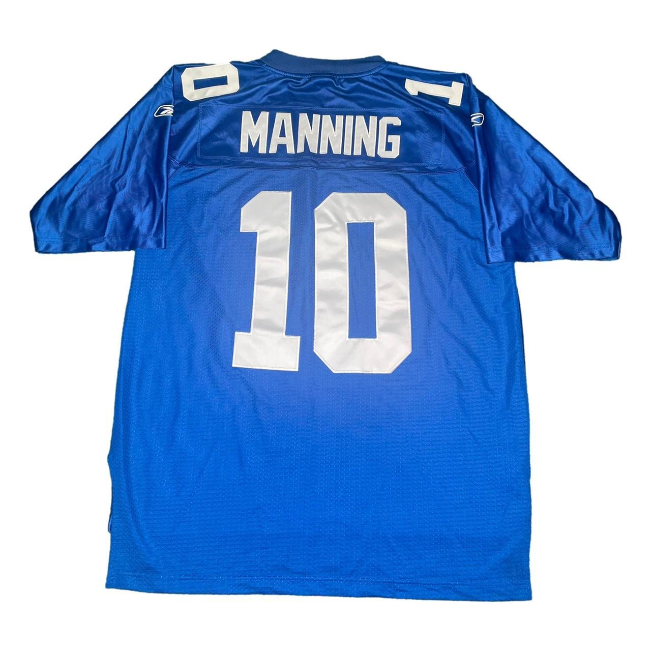 New York Giants Mens Jersey Large Blue Eli Manning Reebok On Field NFL