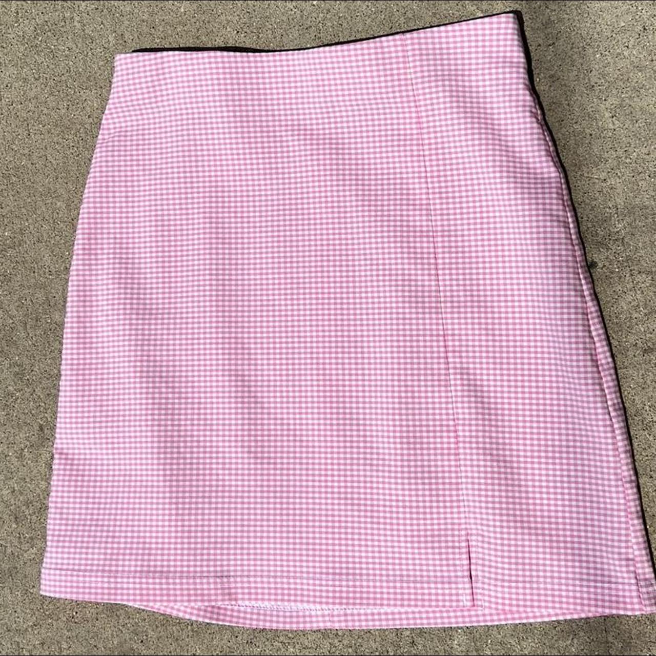 Topshop pink plaid outlet skirt