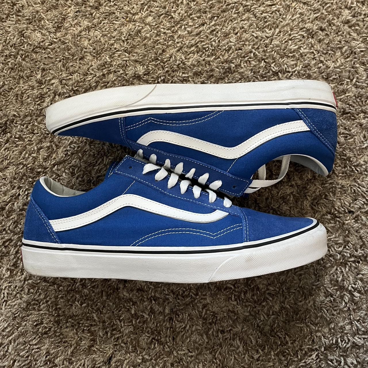 📌vans old skool 📌Blue 🌀 📌NO MAJOR FLAWS 📌slight... - Depop