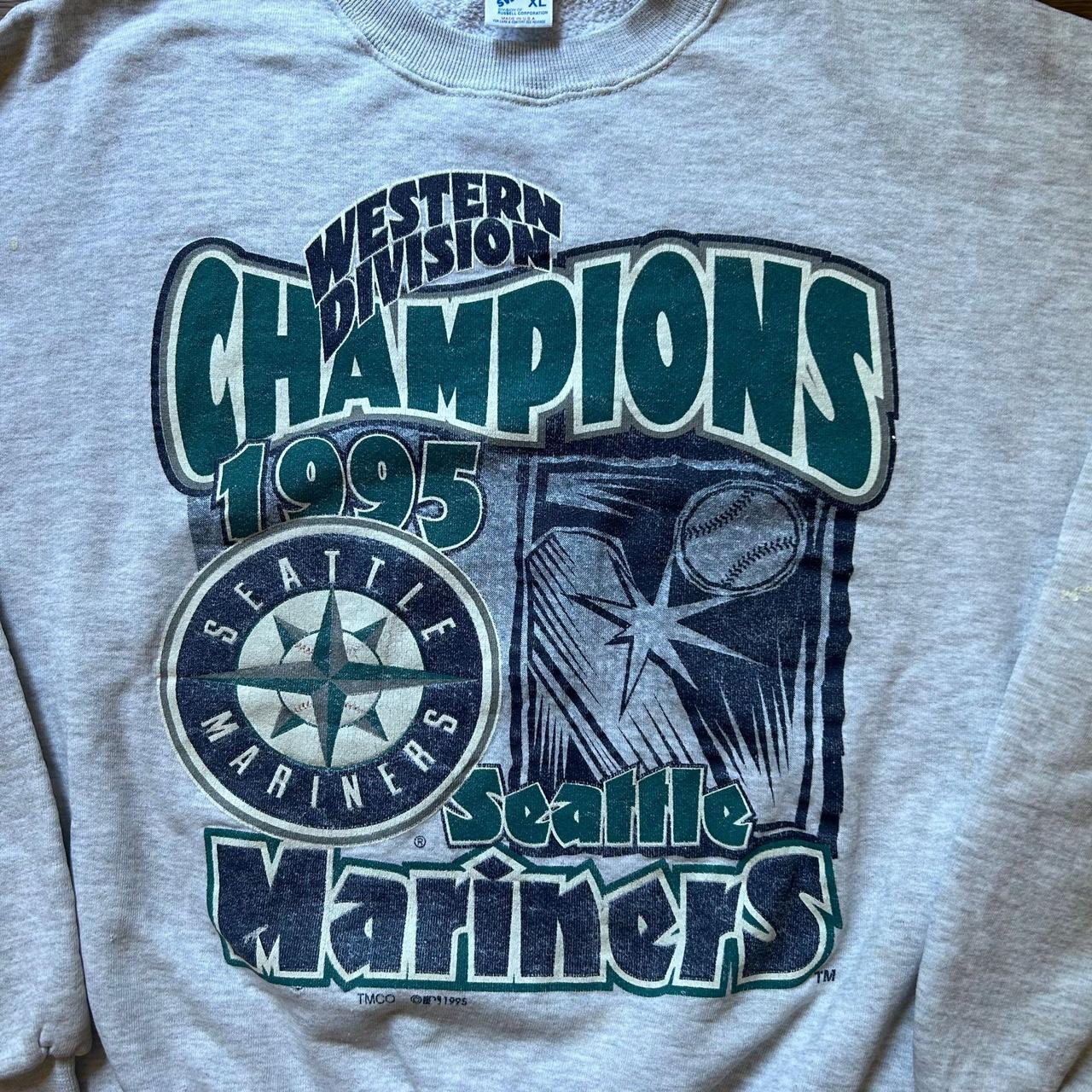 Vintage 1995 Seattle Mariners Sweatshirt Western Division Champions Size  Medium