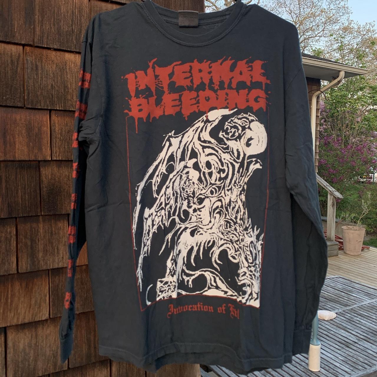 Rare Internal Bleeding long sleeve t-shirt. Never... - Depop