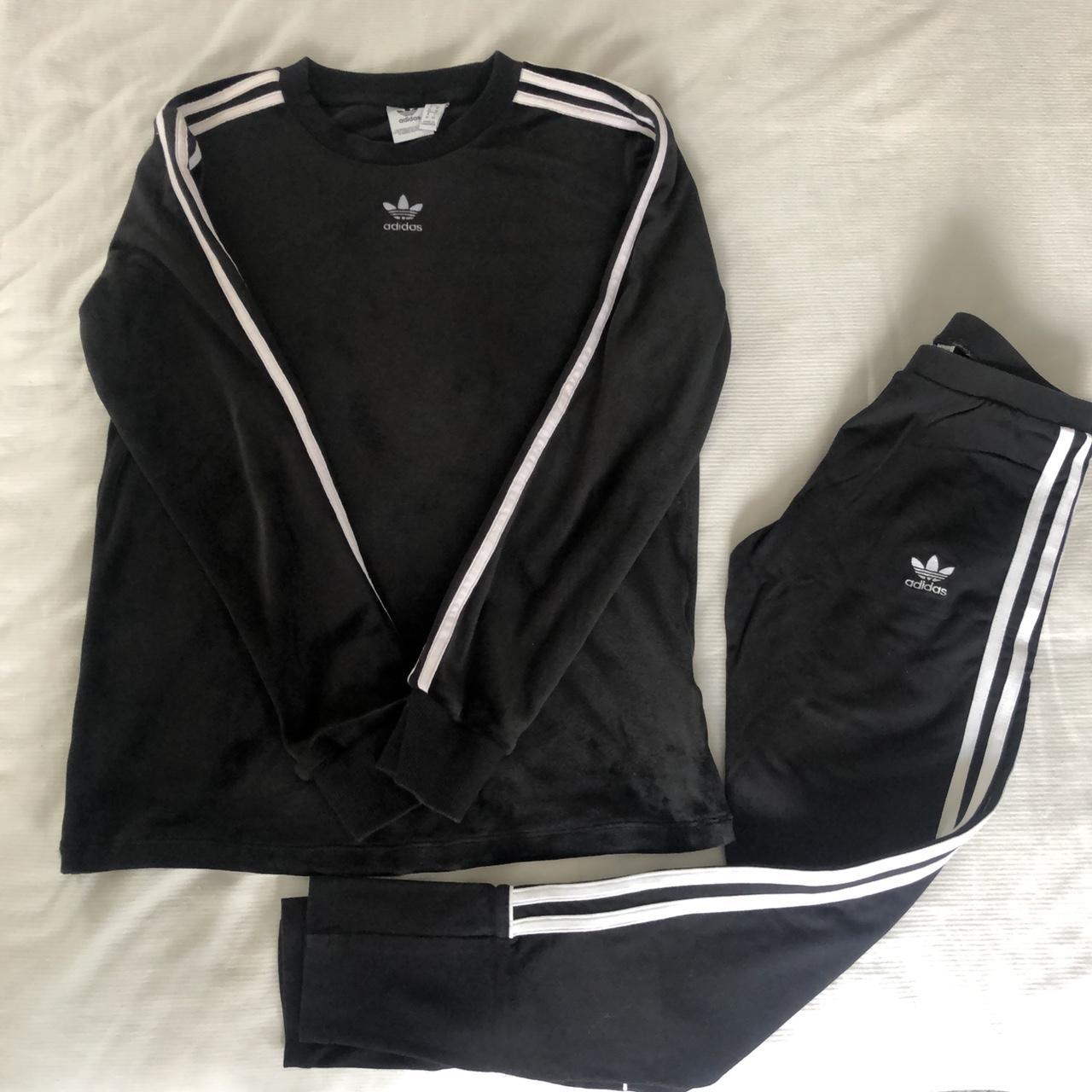 ADIDAS WOMENS BLACK CO ORD SIZE 8 WORN