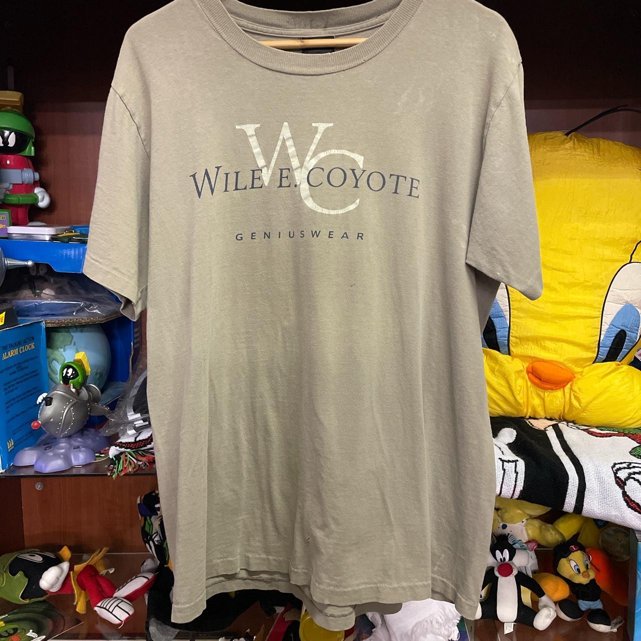 1995 Looney Tunes Wile E. Coyote “Genius Wear” tee | Depop